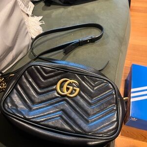 Gucci Cross Body Marmont Black Leather